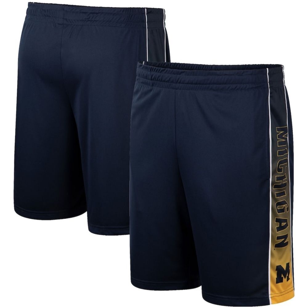 Men's Colosseum Navy Michigan Wolverines Lazarus Shorts Yellow 3XL NWT